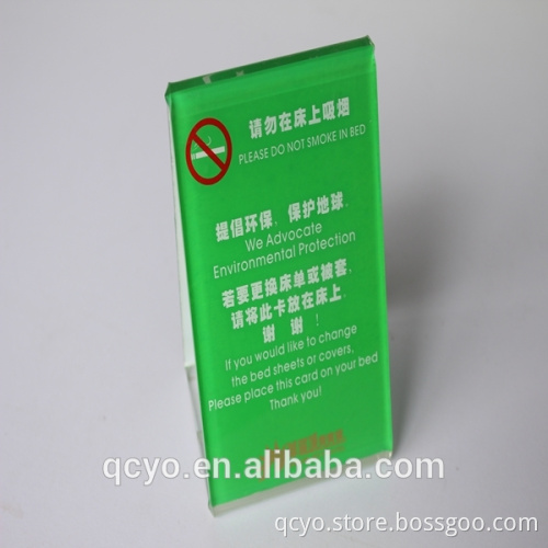 QCY-SHD-26 customized new style clear acrylic sign holder for display